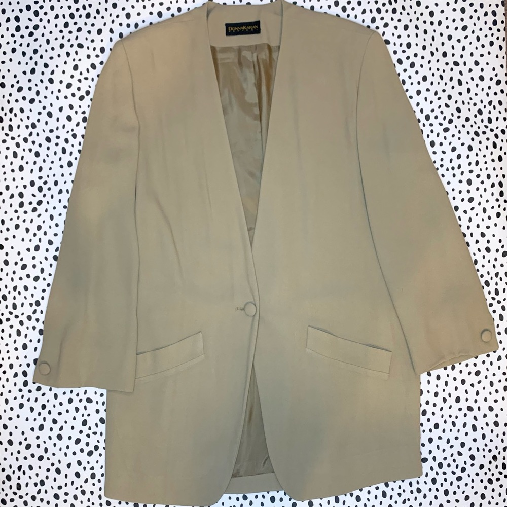 Vintage Donna Karan New York Beige Blazer